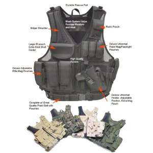  UTG Black Tactical Vest for Airsoft BB Gun: Sports 
