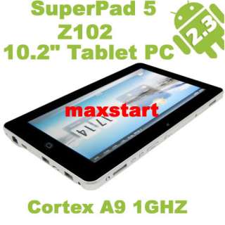  SuperPad 5 10 inch tablet PC Cortex A9 1GHZ Android 2.3 WIFI GPS