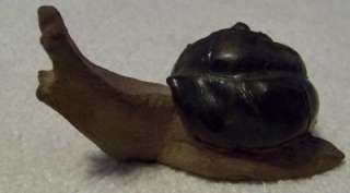 Signed Stoneware Fish Tank Art SNAIL in SHELL Figurine  