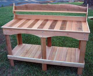 Potting Bench Wood Red Cedar Western Furniture Garden X  