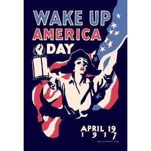  Vintage Art Wake Up America Day   00147 x