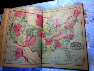   ATLAS STATE & COUNTY,ASHER ADAMS,LARGE UNITED STATE MAP,GAZETTEER