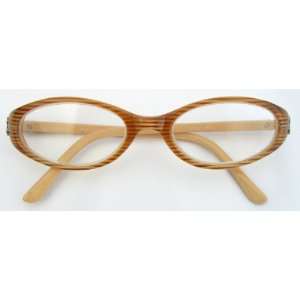  Aventura (E27) Reading Glasses, Plastic Brown/Tan Stripe 