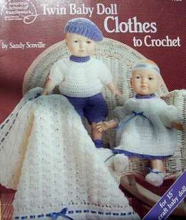 Crochet Twin Baby Doll Clothes For 15 Craft Doll  