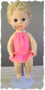 Vintage Eegee Rubber Baby Girl Doll  