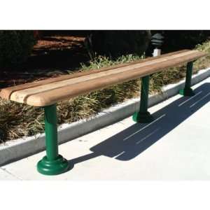   WebCoat Standard Backless Wood Slat Park Bench Patio, Lawn & Garden