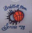 personaliz ed airbrushed basketball mom t shirt s xl $ 14 95 time left 