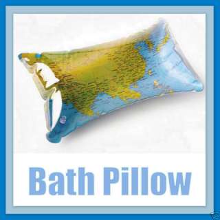   Map Design Inflatable Bath Bathtub Spa Jacuzzi Pillow Headrest Present