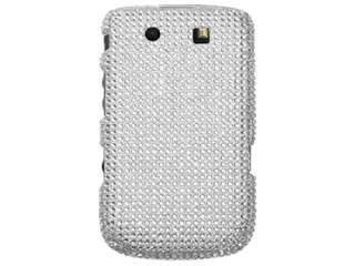  BLING CASE COVER BLACKBERRY TORCH SILVER 9800 9810 RHINESTONE  