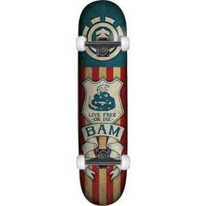  Element Bam Tread Complete Skateboard   7.62 w/Essential 