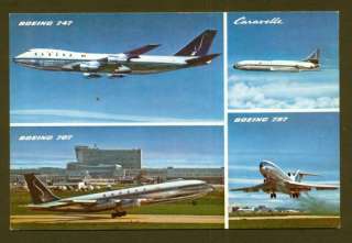 G0020 Airplane Postcard   Sabena Airlines, Boeing Jets  
