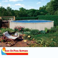 24 Round Turtle Bay All Steel Aboveground Swimming Pool Kit 52 Wall 