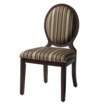 Oval Back Dining Chair   Set of 2   Blue/Brown Stripe