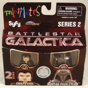 Battlestar Galactica Minimates 2 Pack Chief Tyrol and Mortar Pack 