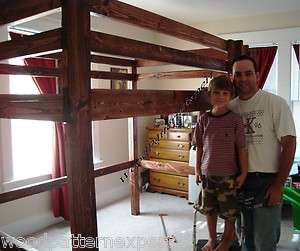 LOFT BUNK BED Paper Patterns BUILD KING QUEEN FULL AND TWIN SIZES Easy 