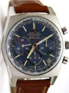  ULTRA RARE blue dial, hours, minutes, red center seconds hand 