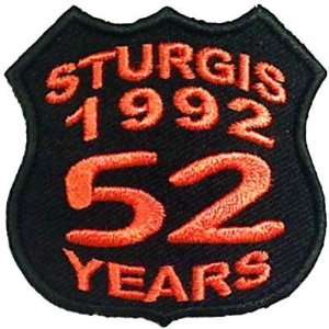  STURGIS BIKE WEEK Rally 1992 52 YEARS Biker Vest Patch 
