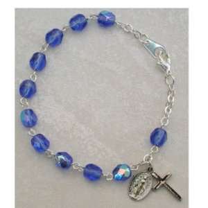 September Birthstone Bracelet Sapphire September Birthday Youth Rosary 