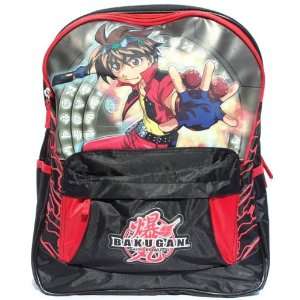  Bakugan Battle Brawlers   Black and Red 16 Backpack with 