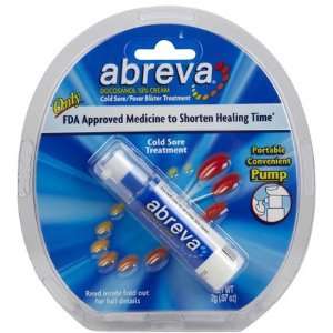 Abreva Cold Sore/Fever Blister Medication Pump 0.07 oz (Quantity of 3)