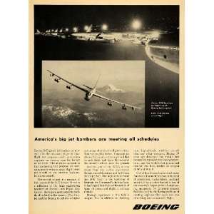1955 Ad Boeing Aircraft Seattle B 52 Jet Bomber War   Original Print 