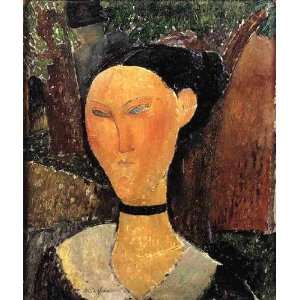  Oil Painting Woman with Velvet Ribbon (aka The Black Border 