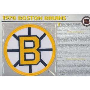  NHL 1970 Boston Bruins Official Patch on Team History Card 