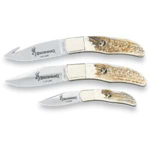 Browning Deer Creek Stag Fixed Blade Knife:  Sports 