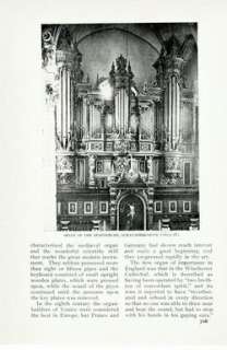 1904 Antique Article, CHURCH ORGANS. Organ  