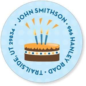   Collections   Address Labels (Cake Dots Blue)