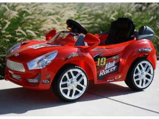Red Hot Racer Kids Battery Power Ride On Car  & RC Remote Sport 