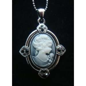  NEW Black and White Cameo Necklace, Limited. Beauty