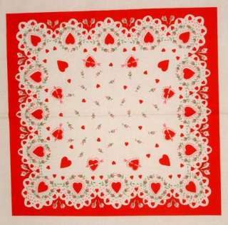 Valentine heart hanky pillow 9.5quilt block square A  