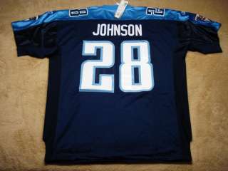 Chris JOHNSON #28 Titans Navy Home Jersey, 52 / XL  