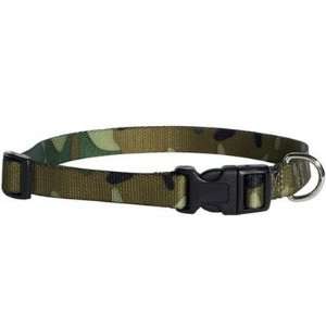    Green Camouflage Dog Collar Adjustable 6 10 inch: Pet Supplies
