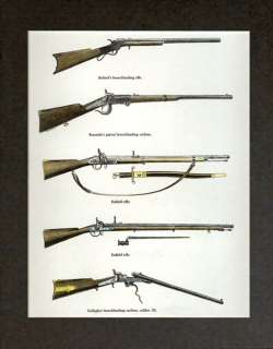 Civil War Rifles Enfield Burnside Carbine Print Matte  