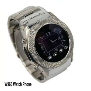  Quad band stainless steel watch mobile phone W960 Cell 