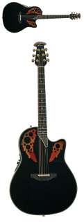   2078AX Pro Series Elite Acoustic Electric Guitar Black & 8158 Case