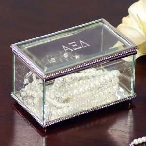  Greek Beveled Glass Jewelry Box