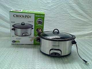 Crock Pot SCCPVP600 S 6 Quart Smart Pot Oval Slow Cooker, Stainless 