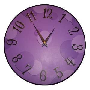  Purple Dots Clock 18 Large Wall Clocks