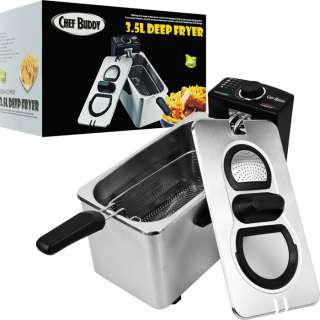   Stainless Steel Electric Deep Fryer   Extra Large Frying Basket  