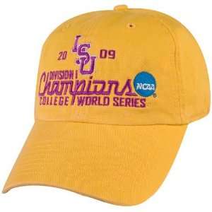   College World Series Champions Gold Adjustable Slouch Hat  Sports