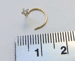 18 K Diamond set nose pin stud nosering  