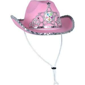  Light Up Rhinestone Cowgirl Hat Party Accessory (1 count 