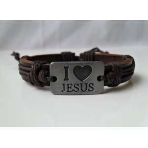   Christian Religious Scripture Inspirational Cross Leather Bracelet