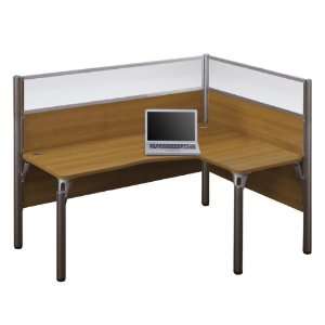   Pro Biz Right L Shaped Cubicle Desk w/ Privacy Panel: Office Products