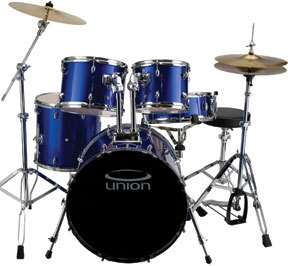 New Union Blue U5 5 Piece Jazz/Rock/Blues Drum Set  