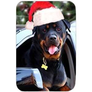    Rottweiler Large Christmas Tempered Cutting Board