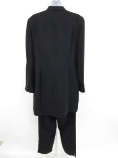 DUE PER DUE COLLECTION Black Blazer Pants Suit Set Sz 8  